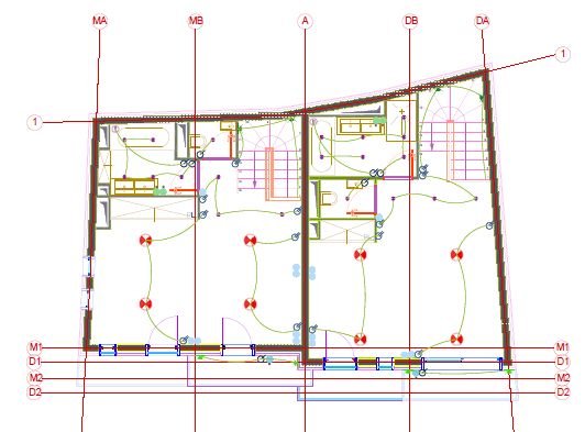 B3E-plan de 3 maisons de ville