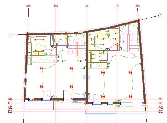 B3E-plan de 3 maisons de ville