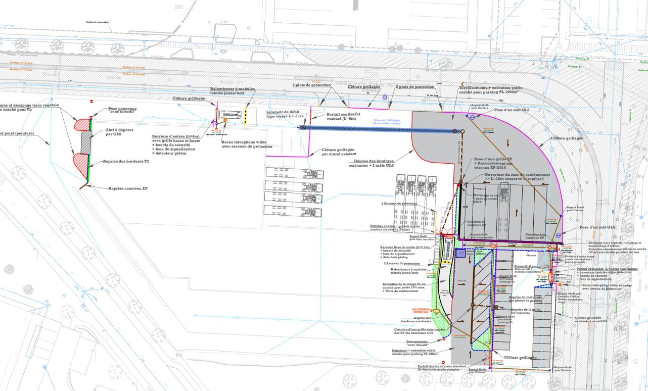 B3E-plan d’une extension de parking Poids Lourds et réaménagement d’un parking Véhicules Légers3